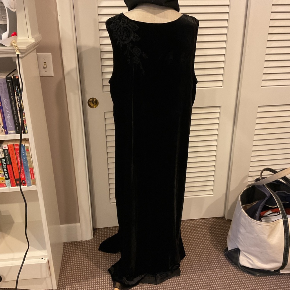 Johnny Was Black Velvet Maxi Dress